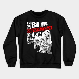 2reborn JEN Oktoberfest Bier Party Dirndl Wh Crewneck Sweatshirt